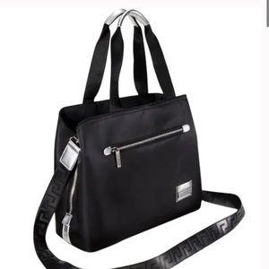 Versace Tote Bag Holdall Weekender Black Metallic Purse Large Handbag RA…